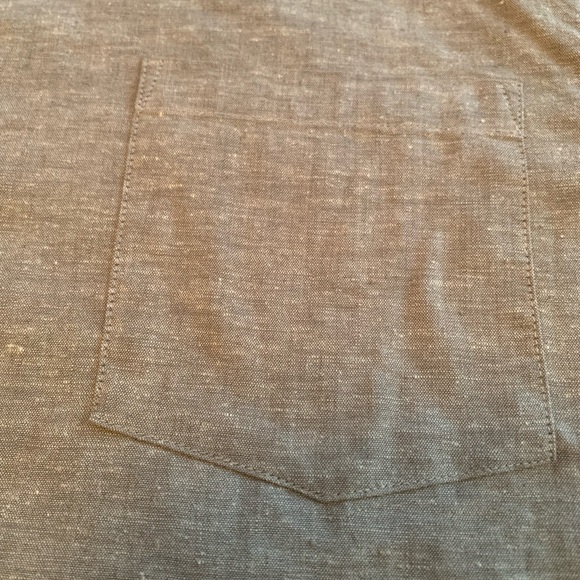 NWT Marine Layer Button Down Short Sleeve Shirt Heather Grey Men’s Size XXL - Picture 3 of 7